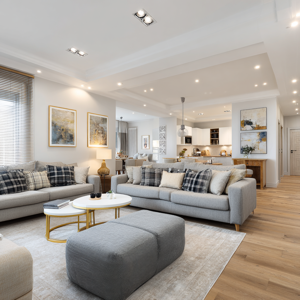 Sunroom lounge with natural lighting